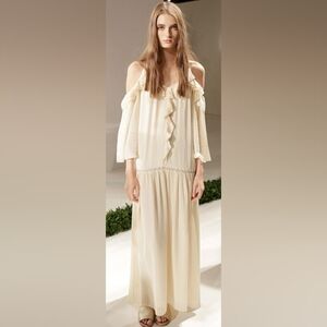 ✨RARE✨ NWT Rachel Zoe Silk Cold Shoulder Drop Waist Dress